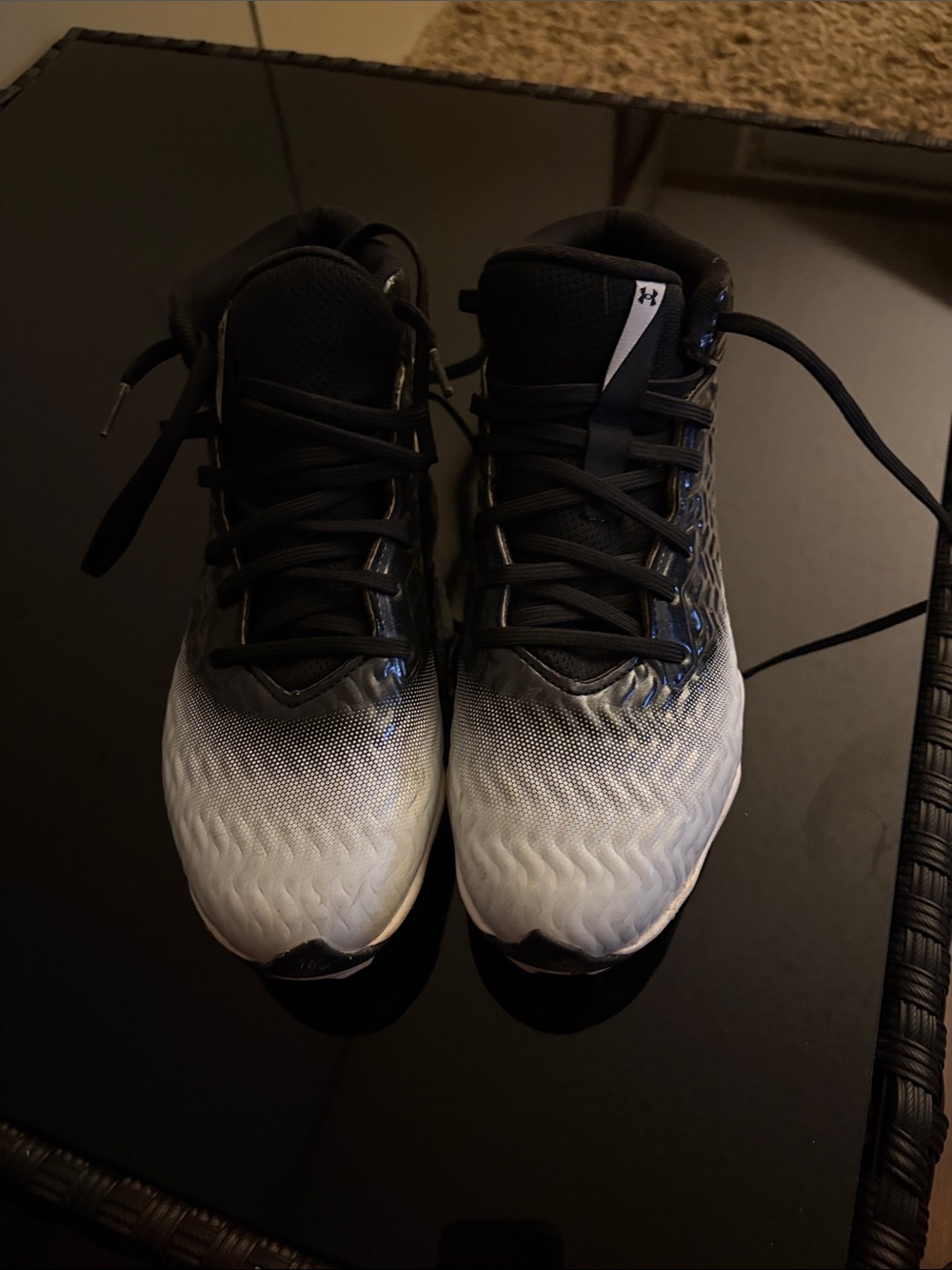 Under Armour Men’s Black to White Gradient Basketball Cleats